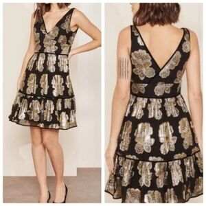 NEW J.Crew Collection Gigi Tiered Metallic Silk Dress Sz 6 Orig. $298 - J8259